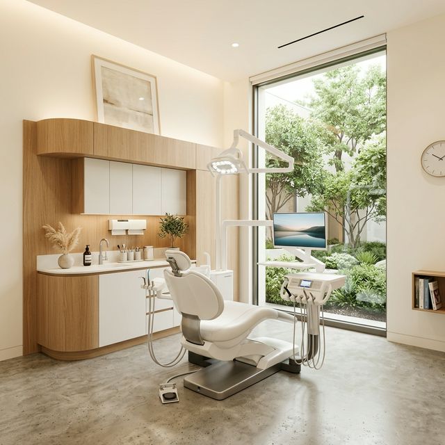 Moderne, helle Behandlungsräume der Zahnarztpraxis